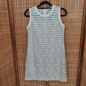 ☆ Peppermint Round Neck Sleeveless Striped Midi Dress Size Medium Blue White